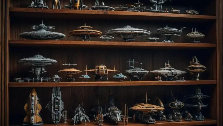 Miniaturas de naves espaciais icônicas da ficção científica