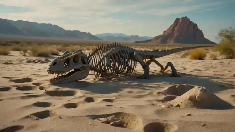 Fósseis de dinossauros carnívoros encontrados em desertos antigos